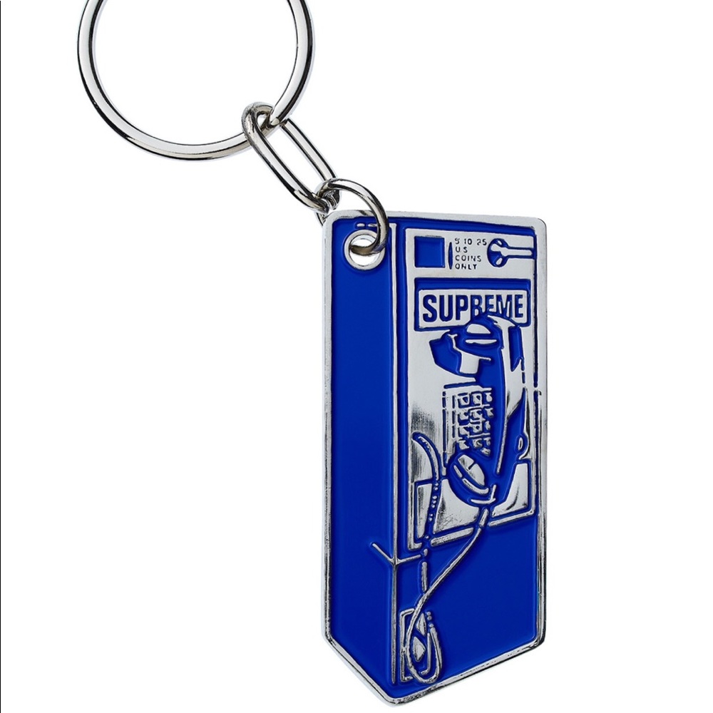 Supreme Payphone Keychain Blue